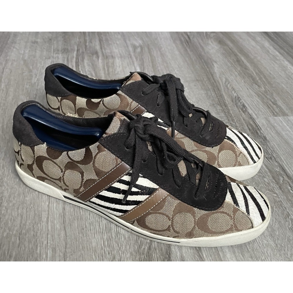 COACH Mix Signature Sneakers Men's Size 10 M‎ Logo Patch
